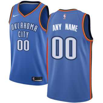 Men%27s Oklahoma City Thunder Nike Blue Swingman Custom Icon Edition Jersey->customized nba jersey->Custom Jersey